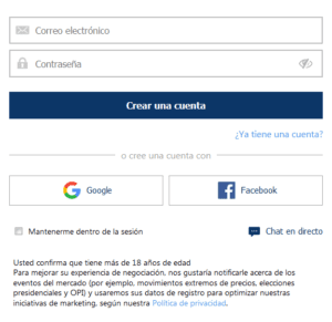 crear cuenta plus500