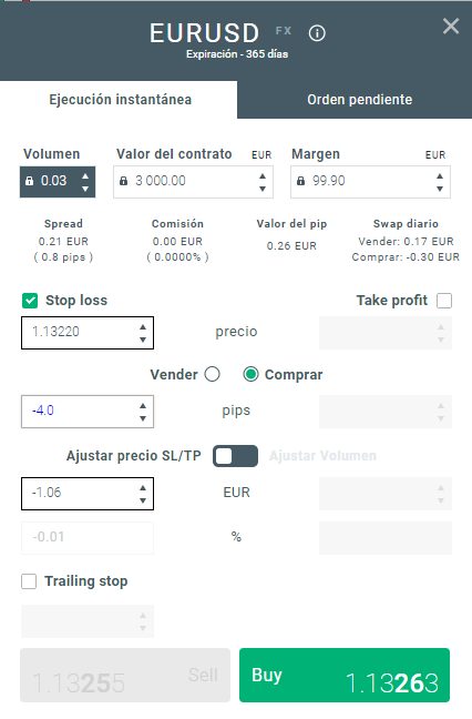 stop loss xtb