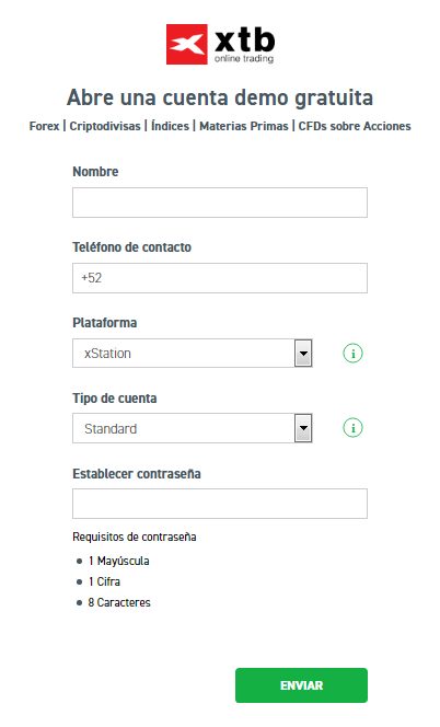 usuario clave inicio xtb