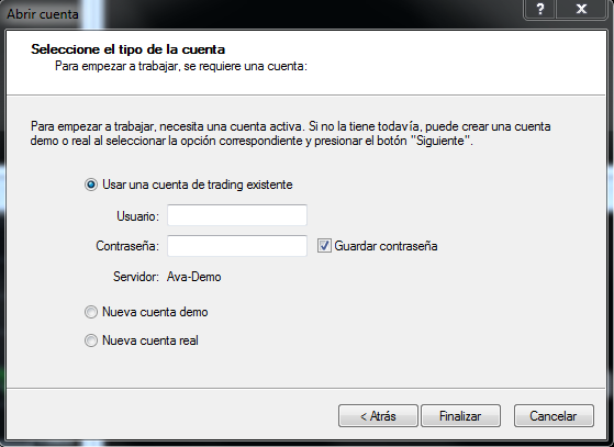 datos usuario mt4 avatrade