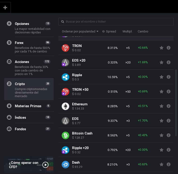 lista EOS iqoption