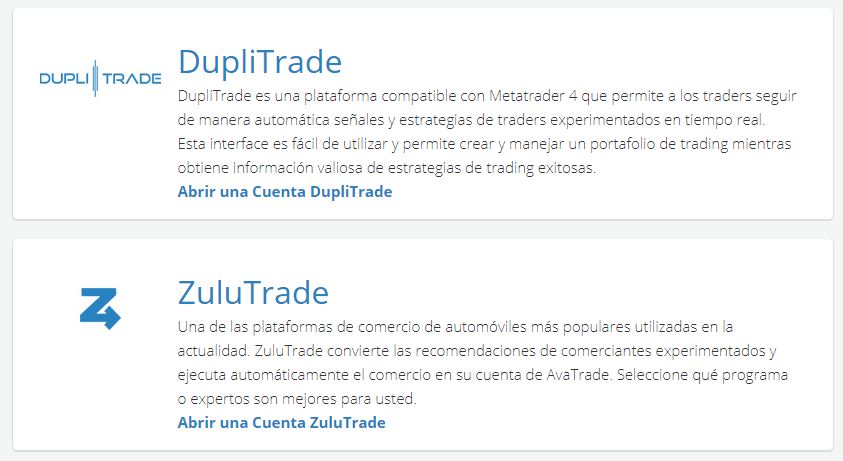 DupliTrade y ZuluTrade