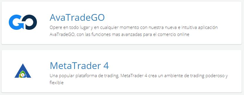 AvaTradeGo y MetaTrader 4