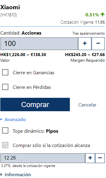 orden comprar xiaomi
