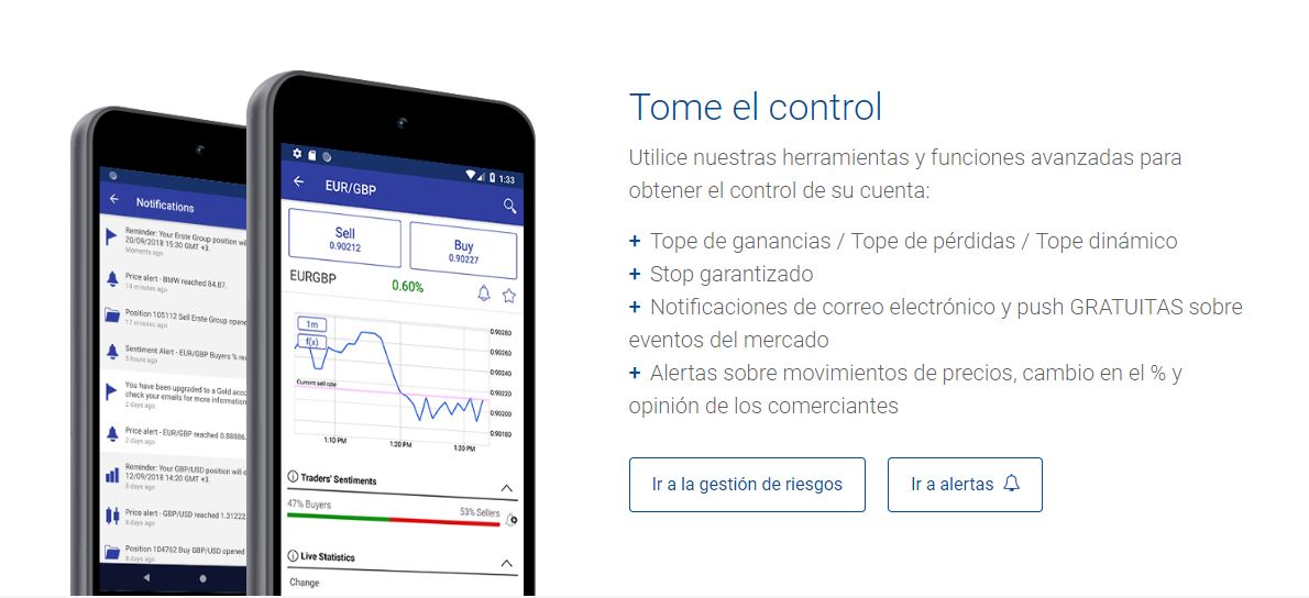 plataforma móvil Plus500 sin Metatrader 5