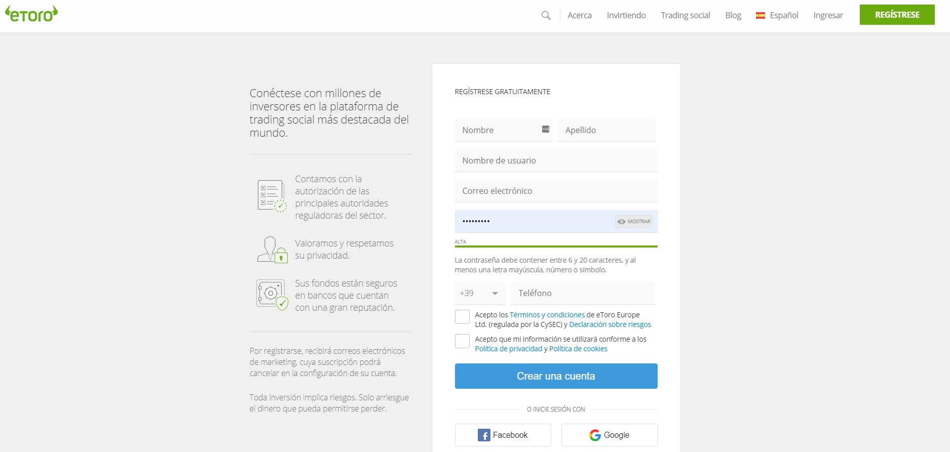 cuenta demo etoro