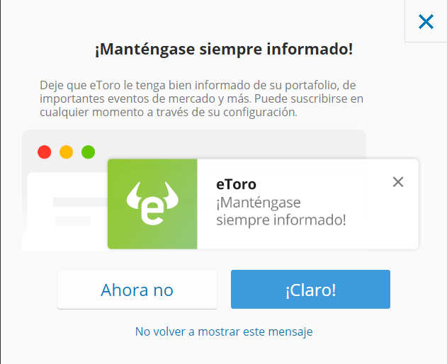 mantengase informado etoro