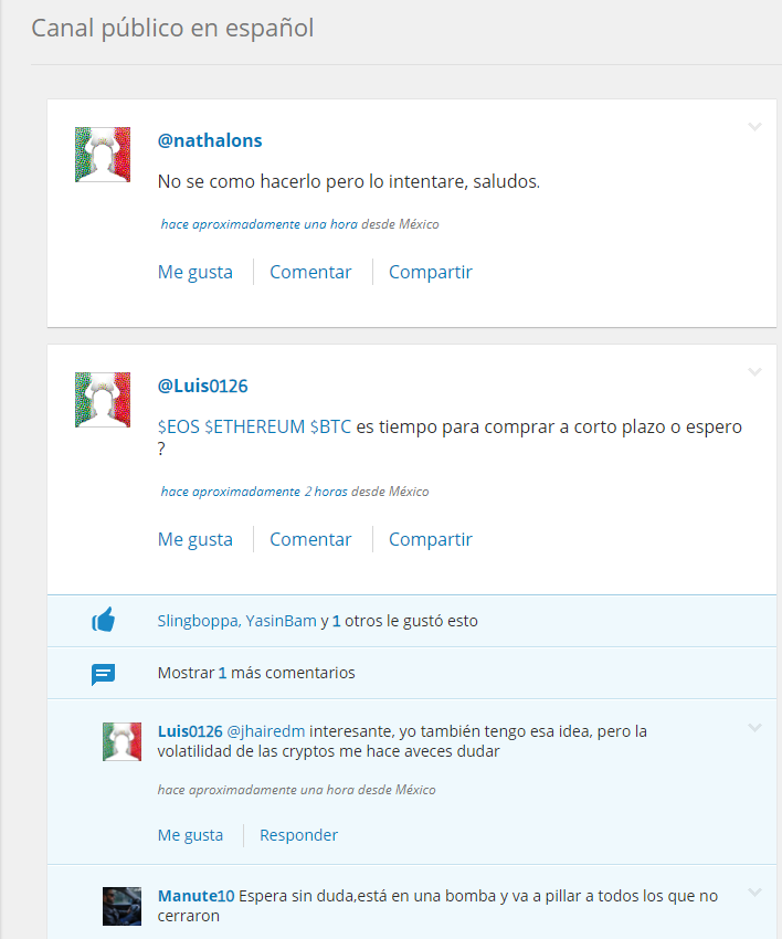 mensajes canal publico español