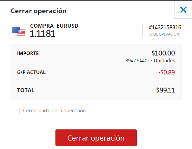 orden de cierre eurousd