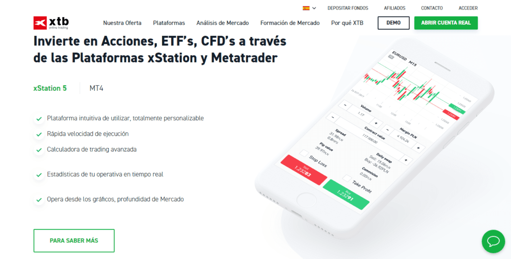 xStation MetaTrader 4 activos