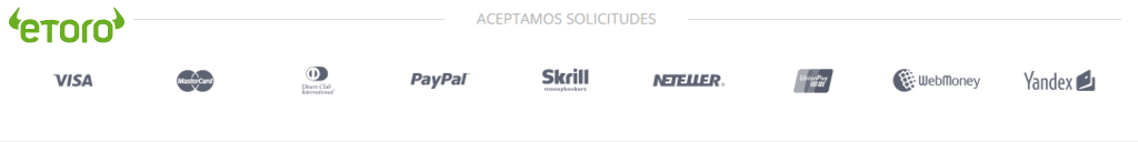 formas de pago etoro