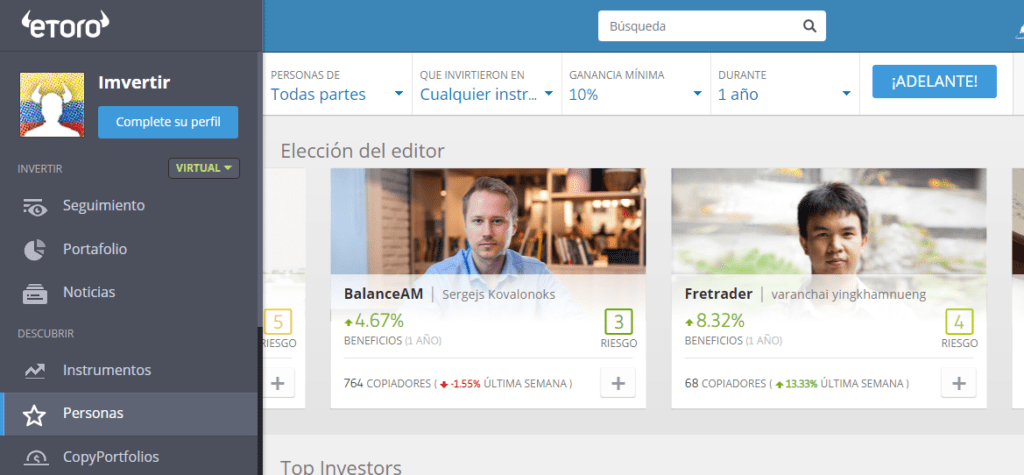 personas etoro