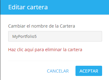 editar nombre de cartera