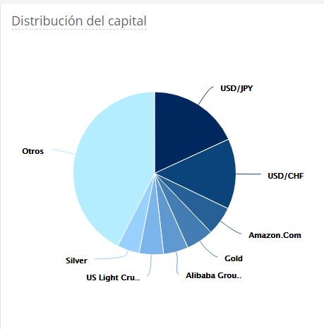gráfica de distribución de capital