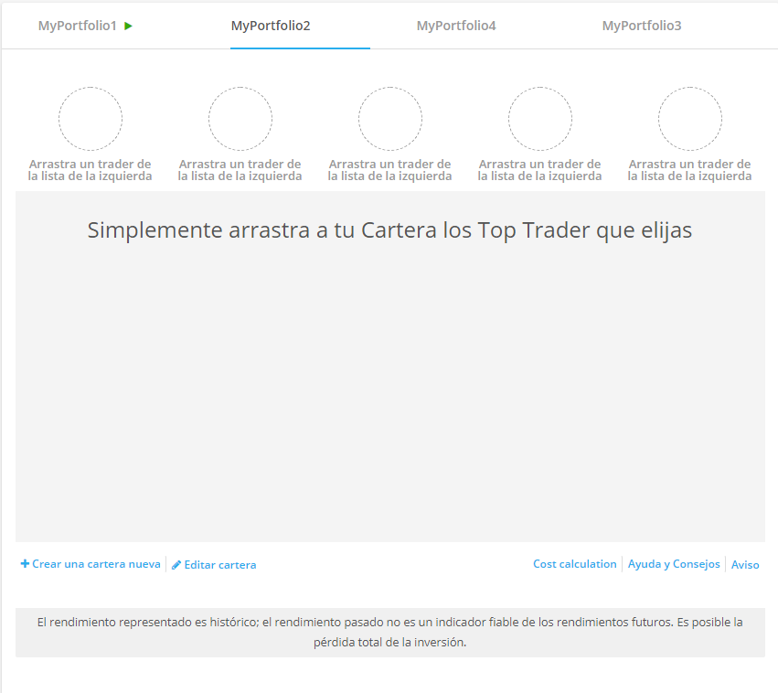 límites de ayondo portfolio builder