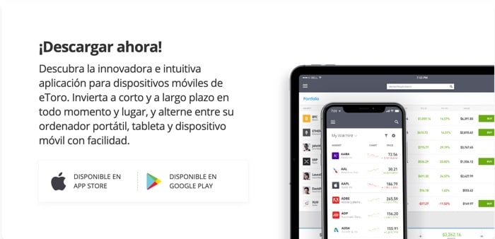 trading app etoro descargar
