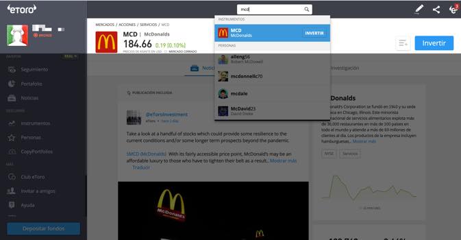comprar acciones mcdonalds etoro