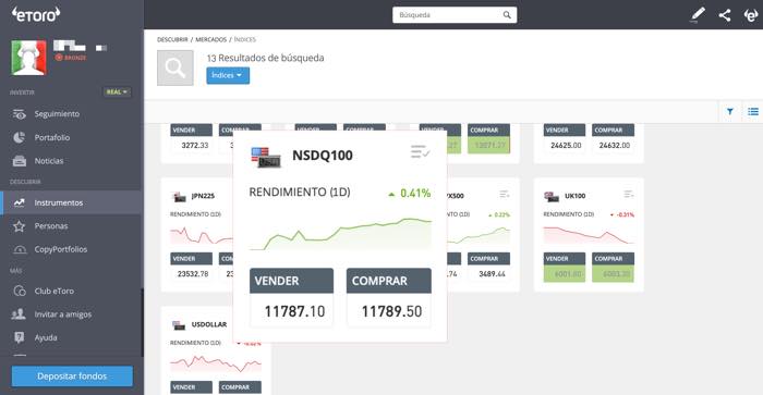 trading nasdaq etoro