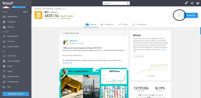 añadir a lista etoro demo