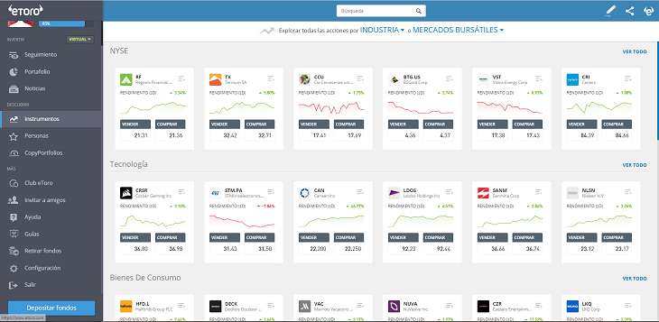 comisiones etoro para acciones
