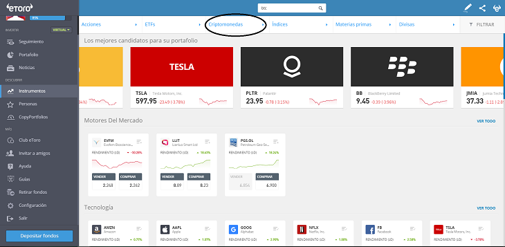 instrumentos etoro bitcoin