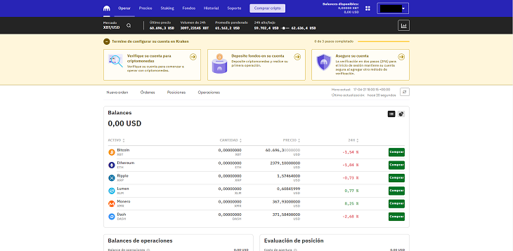 diseño web broker Kraken