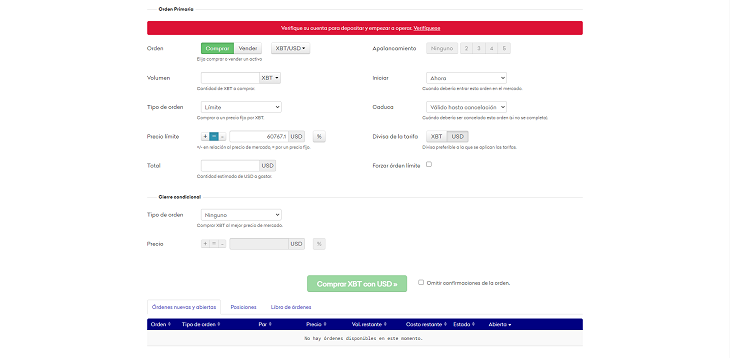 ejecutar una orden broker kraken