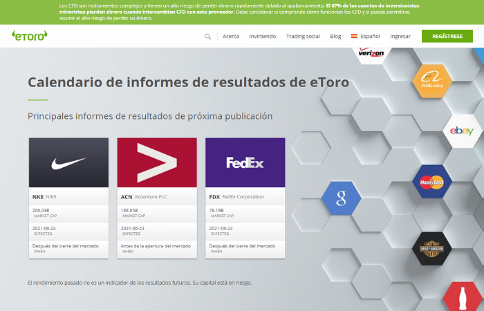 calendario eToro