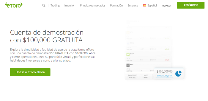 cuenta demo eToro