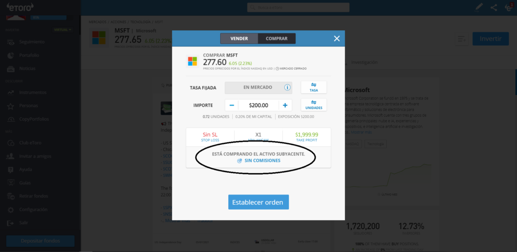 cfd microsoft etoro
