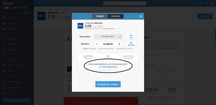 comprar acciones bbva cfd