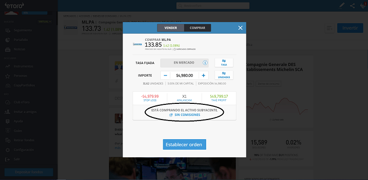 comprar acciones michelin CFD