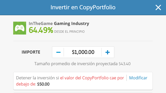 detener pérdida copyportfolios
