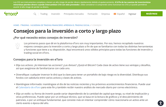 tips de trading eToro