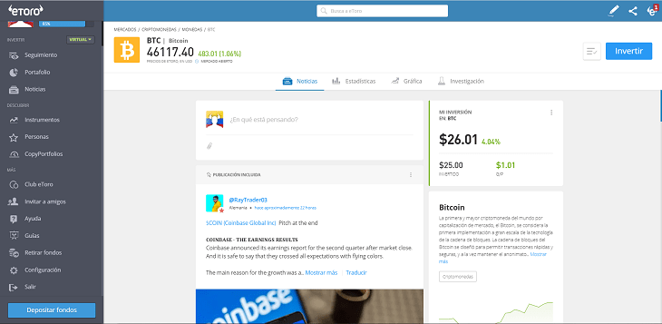 operar bitcoin etoro