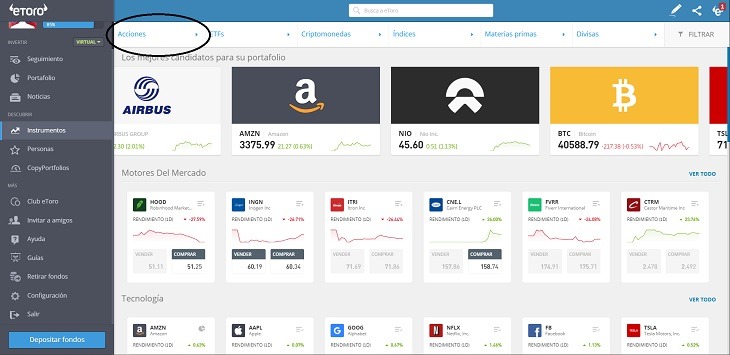 seccion instrumentos etoro
