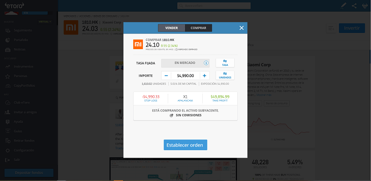 comprar xiaomi etoro