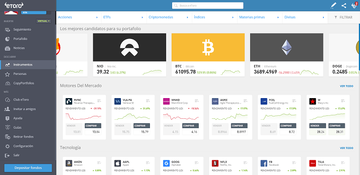 instrumentos etoro