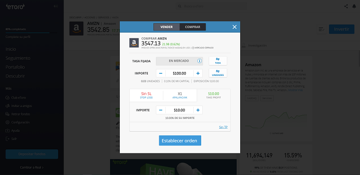take profit etoro