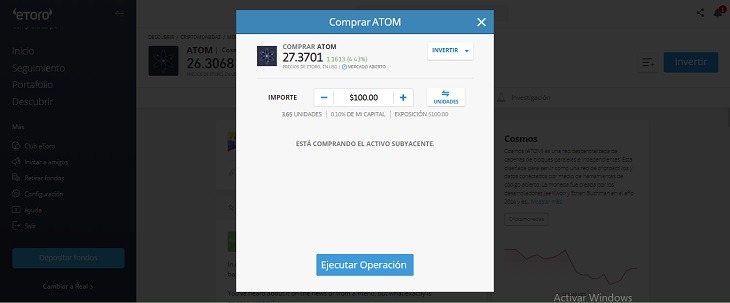 operar cosmos atom