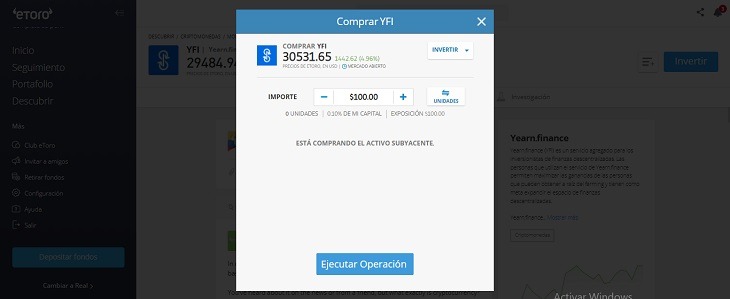 operar yearn finance