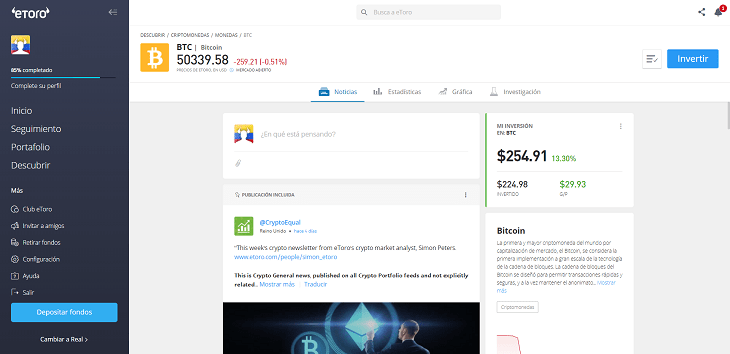 perfil bitcoin