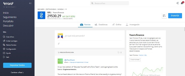 perfil yearn finance