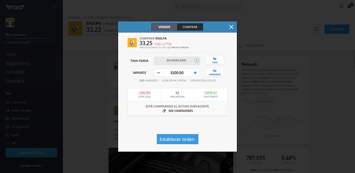 comprar Renault etoro