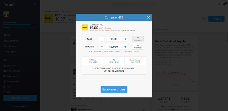 comprar herz etoro