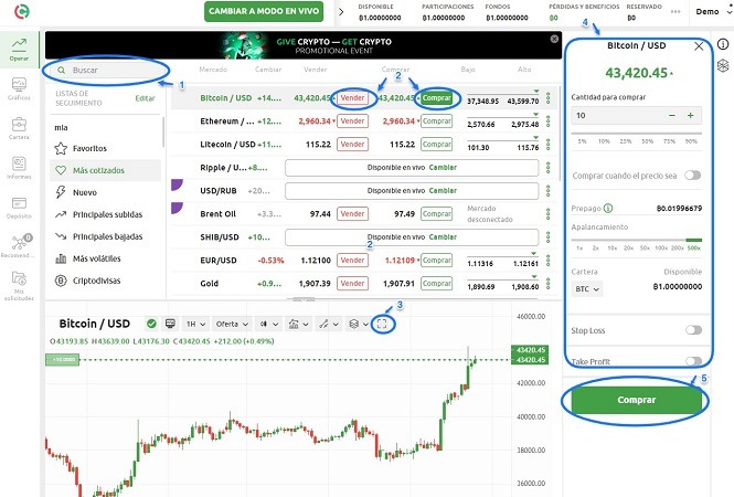 Cómo hacer trading en Currency.com pasos