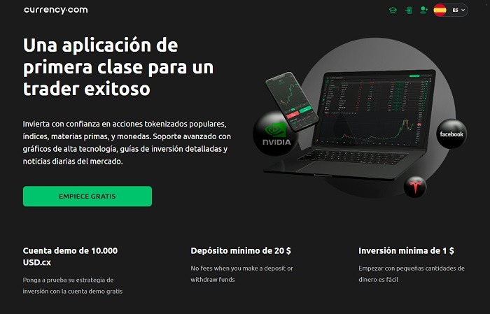depósito mínimo currency.com