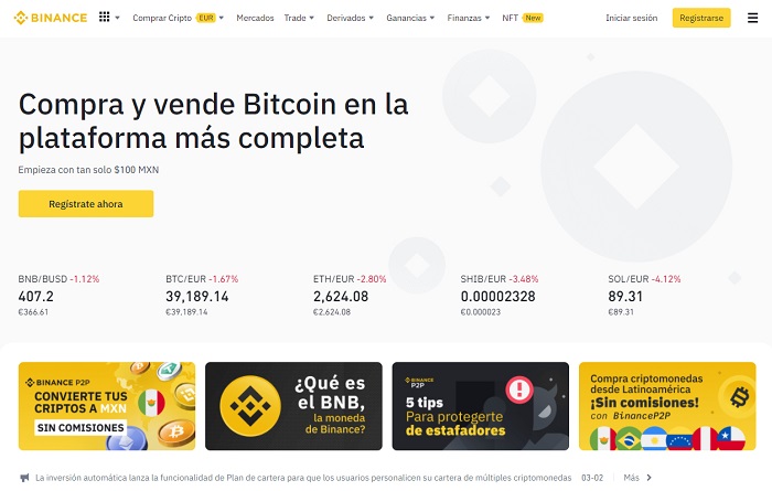 guía Binance exchange criptomonedas