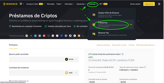 Binance ingresos pasivos préstamos