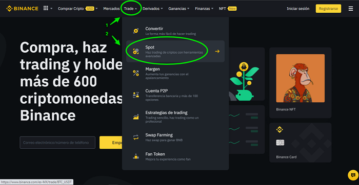 trading en Binance clasico